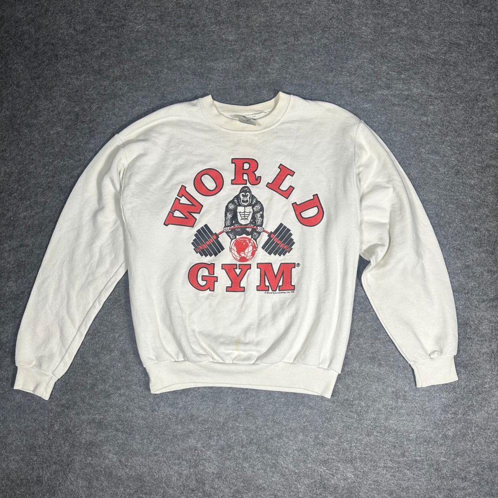 VINTAGE 1996 WORLD‎ GYM GORILLA SWEATSHIRT CREWNECK MENS LARGE